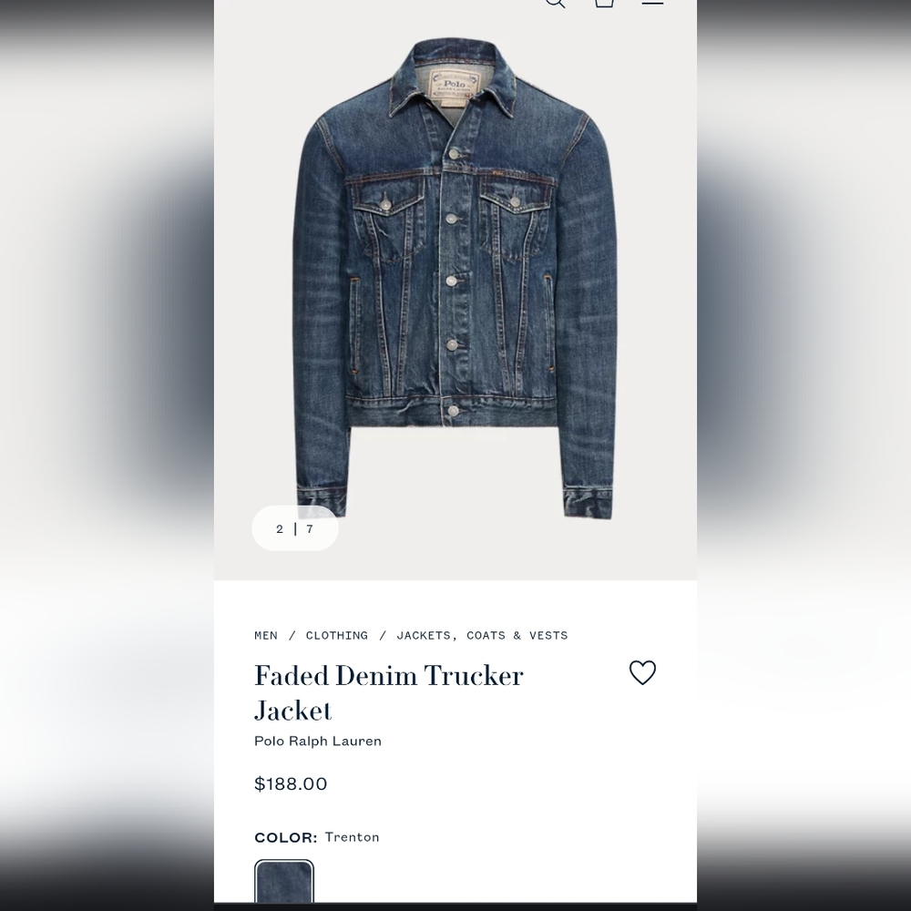 Faded Denim Trucker Jacket Polo Ralph Lauren